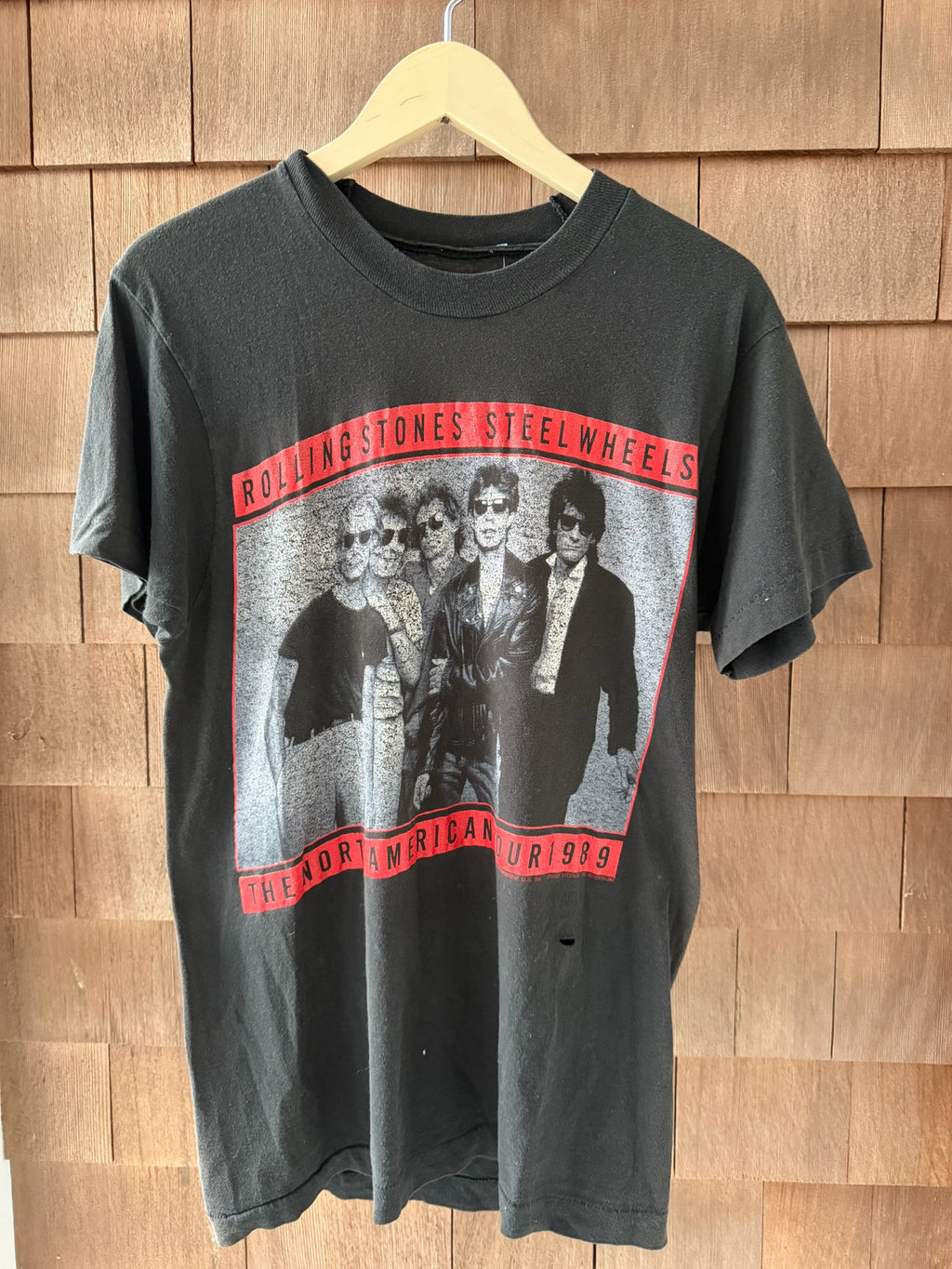 1989 Rolling Stones Double Sided Steel Wheels Tour Budweiser T-Shirt
