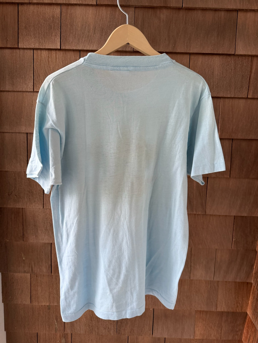 1980s Bullwinkle’s Family Food N Fun Light Blue T-Shirt