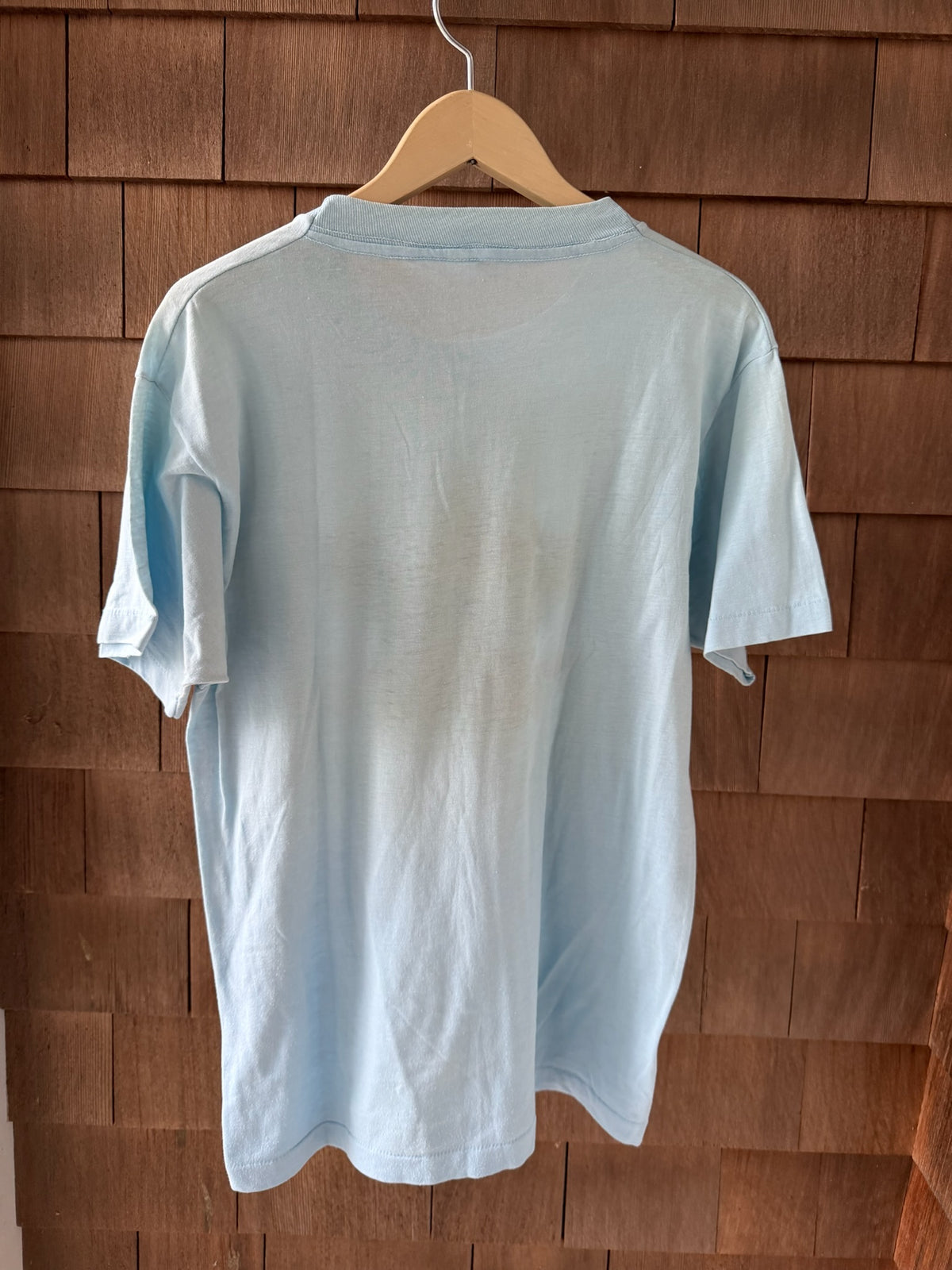 1980s Bullwinkle’s Family Food N Fun Light Blue T-Shirt