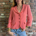 1990s - 2000s Moschino Coral Pink Blazer