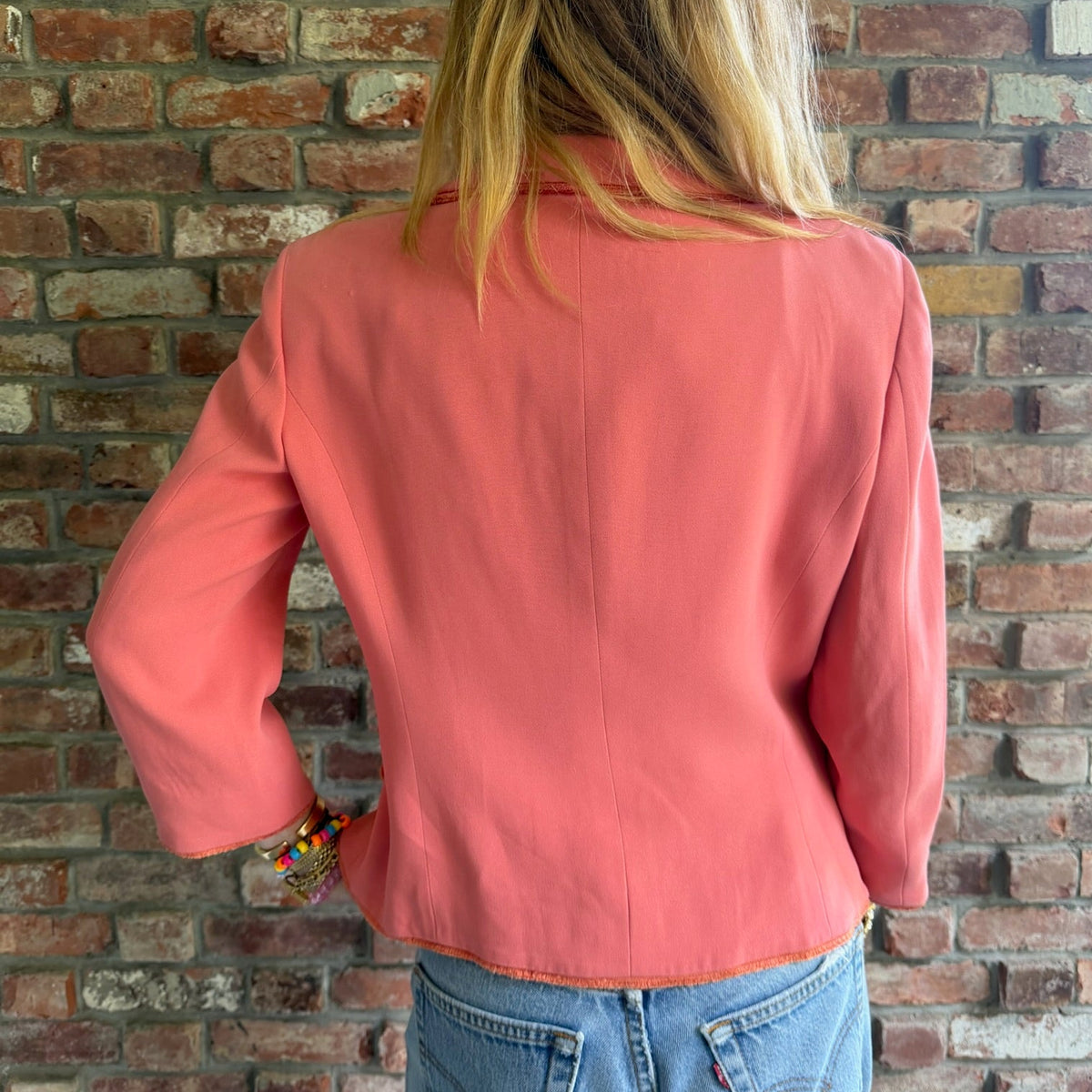1990s - 2000s Moschino Coral Pink Blazer