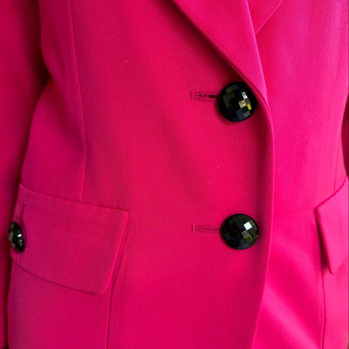 1980s Yves Saint Laurent Rive Gauche Hot Pink Blazer