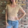 1980s - 1990s Ivory Lace Romantic Blouse