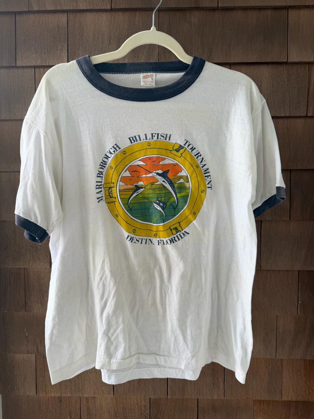 1980s "Marlborough Billfish Tournament Destin, Florida" Ringer Tee