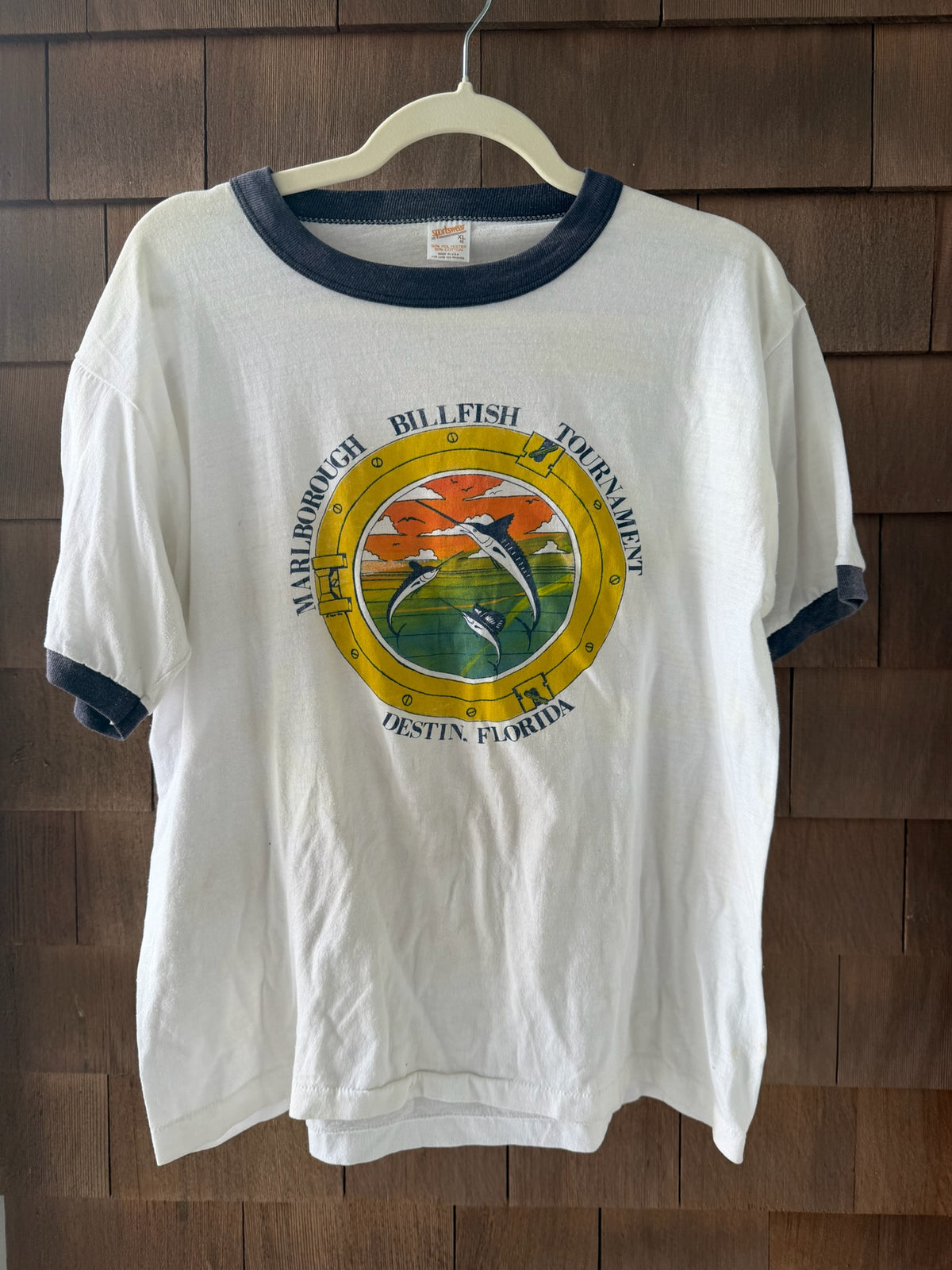 1980s "Marlborough Billfish Tournament Destin, Florida" Ringer Tee