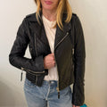 2000s Balenciaga Black Leather Moto Biker Jacket
