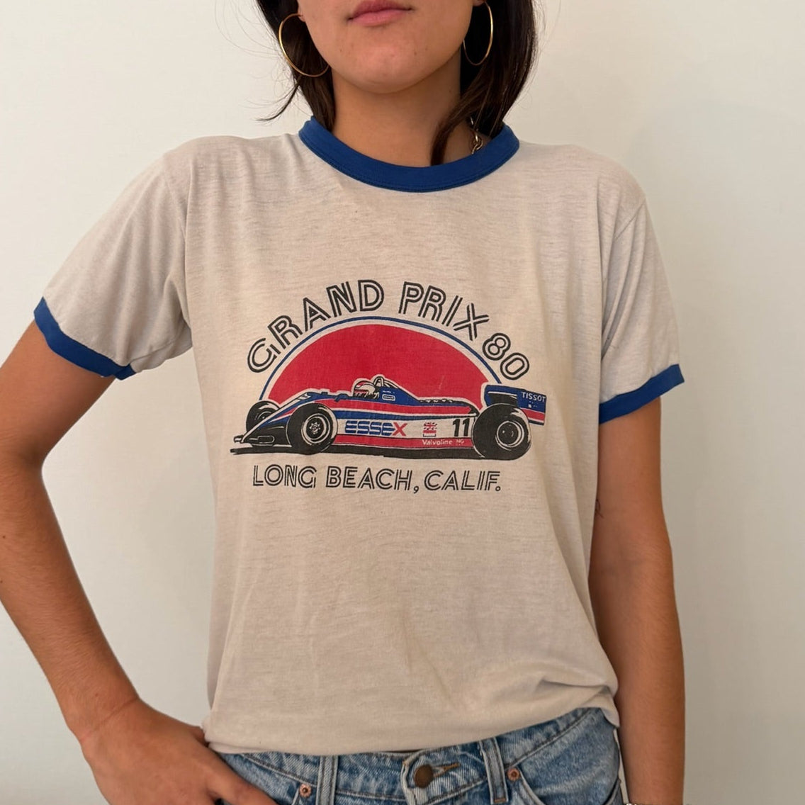 1980 Grand Prix Long Beach, CA Ringer Tee