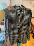 1990s Christian Dior Houndstooth Tweed Blazer