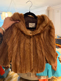 1940s Mahogany-Gold Mink Capelet